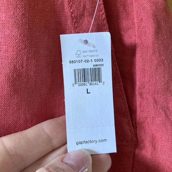 Women's Gap dark pink linen blend pull on chino shorts size L - NWT - Picture 5 of 10